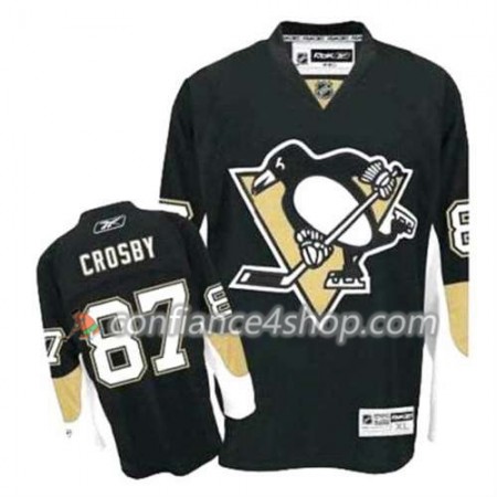 Reebok Maillot de Hockey Pittsburgh Penguins Sidney Crosby 87 Noir Domicile - Homme