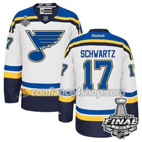 Reebok Maillot de Hockey St. Louis Blues Jaden Schwartz #17 blanc Extérieur 2016 Stanley Cup - Homme