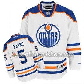 Reebok Maillot de Hockey Edmonton Oilers Mark Fayne #5 Extérieur blanc - Homme