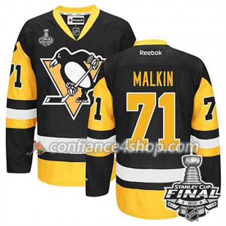 Reebok Maillot de Hockey Pittsburgh Penguins Evgeni Malkin #71 Third 2016 Stanley Cup - Homme