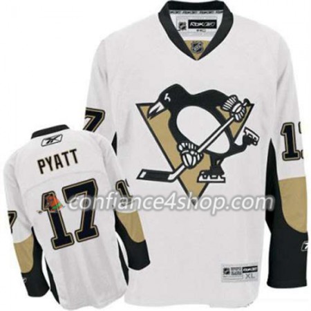 Reebok Maillot de Hockey Pittsburgh Penguins Taylor Pyatt 17 Blanc Extérieur - Homme