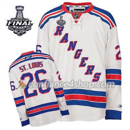 Maillot de Hockey New York Rangers Martin St. Louis #26 Extérieur blanc 2014 Stanley Cup - Homme Maillot de Hockey New York Rangers Martin St. Louis #26 Extérieur blanc 2014 Stanley Cup - Homme