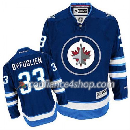 Reebok Maillot de Hockey Winnipeg Jets Dustin Byfuglien #33 Domicile Bleu marin - Homme