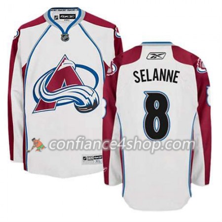 Reebok Maillot de Hockey Colorado Avalanche Teemu Selanne #8 Extérieur blanc - Homme