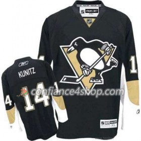 Reebok Maillot de Hockey Pittsburgh Penguins Chris Kunitz 14 Noir Domicile - Homme