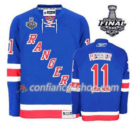 Maillot de Hockey New York Rangers Mark Messier #11 Domicile Bleu royal 2014 Stanley Cup - Homme Maillot de Hockey New York Rangers Mark Messier #11 Domicile Bleu royal 2014 Stanley Cup - Homme