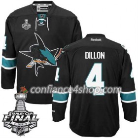 Reebok Maillot de Hockey San Jose Sharks #4 Brenden Dillon Noir Third 2016 Stanley Cup - Homme