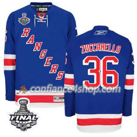 Maillot de Hockey New York Rangers Mats Zuccarello #36 Domicile Bleu royal 2014 Stanley Cup - Homme