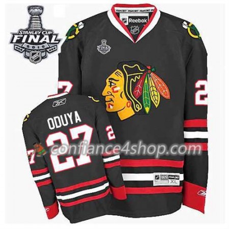 Maillot de Hockey Chicago Blackhawks Johnny Oduya #27 Third Noir 2015 Stanley Cup - Enfant