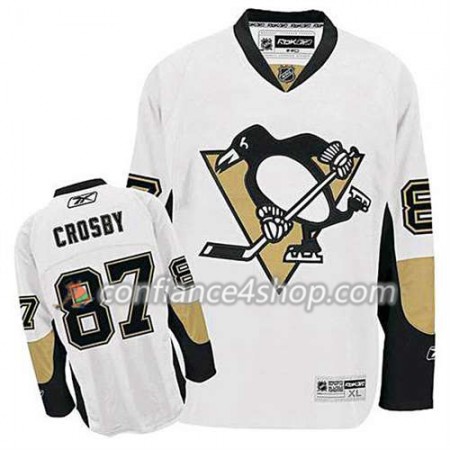 Reebok Maillot de Hockey Pittsburgh Penguins Sidney Crosby CCM 87 Blanc Extérieur - Homme