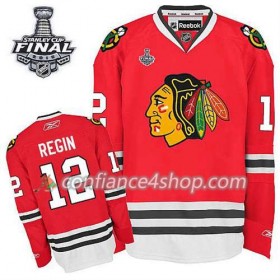 Maillot de Hockey Chicago Blackhawks Peter Regin #12 Domicile rouge 2015 Stanley Cup - Homme