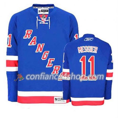 Reebok Maillot de Hockey New York Rangers Mark Messier #11 Domicile Bleu royal - Homme