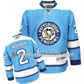 Reebok Maillot de Hockey Pittsburgh Penguins Matt Niskanen 2 Bleu clair Third - Homme
