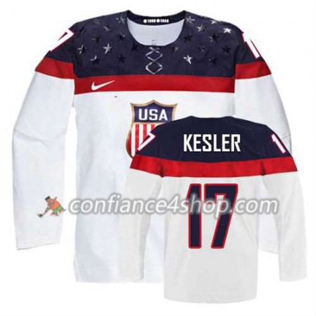 Maillot de Hockey Premier Olympic-USA Team Ryan Kesler #17 Domicile blanc - Homme Maillot de Hockey Premier Olympic-USA Team Ryan Kesler #17 Domicile blanc - Homme