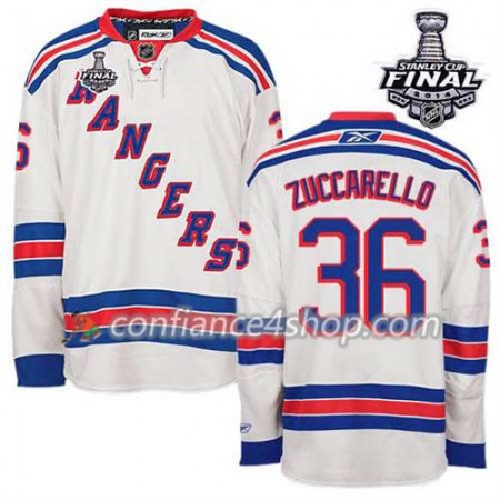 Maillot de Hockey New York Rangers Mats Zuccarello #36 Extérieur blanc 2014 Stanley Cup - Homme Maillot de Hockey New York Rangers Mats Zuccarello #36 Extérieur blanc 2014 Stanley Cup - Homme