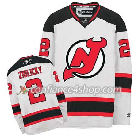 Reebok Maillot de Hockey New Jersey Devils Marek Zidlicky #2 Extérieur blanc - Homme
