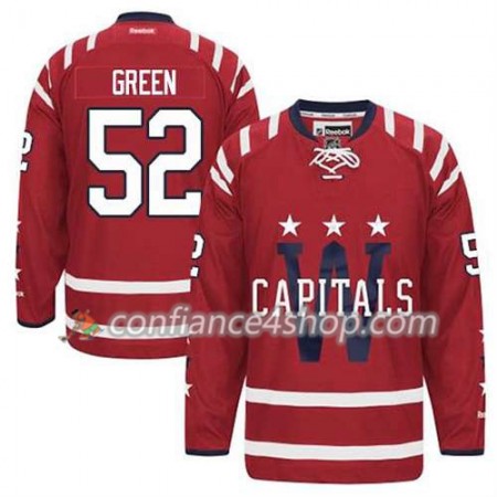Reebok Maillot de Hockey Washington Capitals Mike vert #52 2015 Winter Classic rouge - Homme