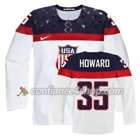Maillot de Hockey Premier Olympic-USA Team Jimmy Howard #35 Domicile blanc - Homme