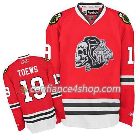 Maillot de Hockey Chicago Blackhawks Jonathan Toews #19 Skull rouge - Enfant