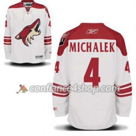 Reebok Maillot de Hockey Phoenix Coyotes Zbynek Michalek 4 Blanc Extérieur - Homme