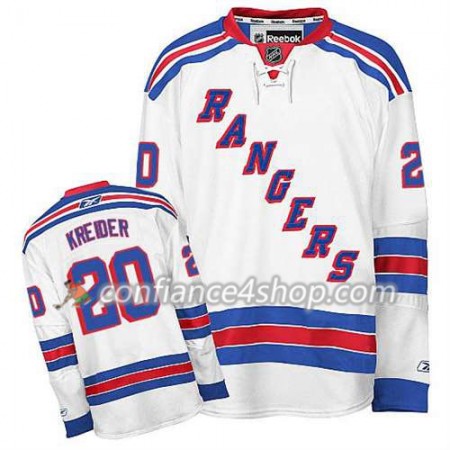 Reebok Maillot de Hockey New York Rangers Chris Kreider #20 Extérieur blanc - Homme Reebok Maillot de Hockey New York Rangers Chris Kreider #20 Extérieur blanc - Homme