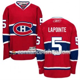Reebok Maillot de Hockey Montreal Canadiens Guy Lapointe #5 Domicile rouge - Homme