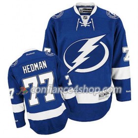 Reebok Maillot de Hockey Tampa Bay Lightning Victor Hedman #77 Domicile Bleu - Homme