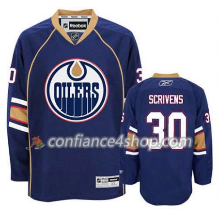 Reebok Maillot de Hockey Edmonton Oilers Ben Scrivens #30 Third Bleu marin - Homme