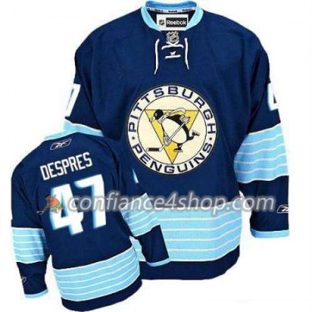 Reebok Maillot de Hockey Pittsburgh Penguins Simon Despres 47 Bleu marin Third Vintage - Homme