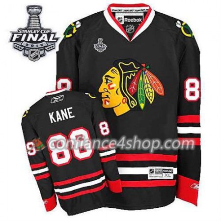 Maillot de Hockey Chicago Blackhawks Patrick Kane #88 Third Noir 2015 Stanley Cup - Enfant