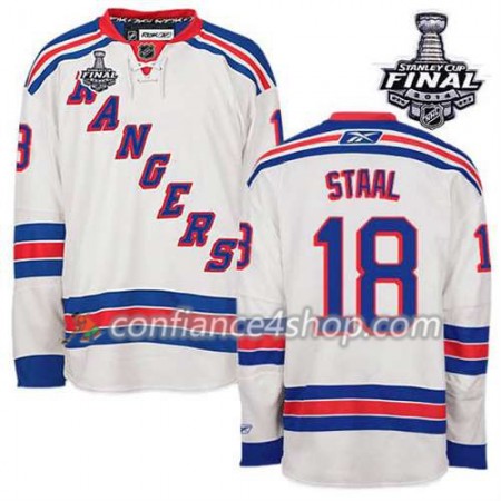 Maillot de Hockey New York Rangers Marc Staal #18 Extérieur blanc 2014 Stanley Cup - Homme Maillot de Hockey New York Rangers Marc Staal #18 Extérieur blanc 2014 Stanley Cup - Homme