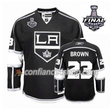 Maillot de Hockey Los Angeles Kings Dustin Brown #23 Domicile Noir 2014 Stanley Cup - Enfant