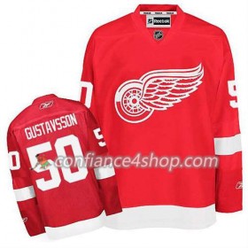 Reebok Maillot de Hockey Detroit Red Wings Jonas Gustavsson #50 Domicile rouge - Homme