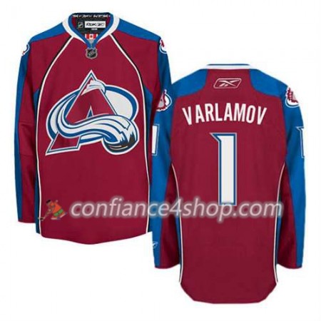 Reebok Maillot de Hockey Colorado Avalanche Semyon Varlamov #1 Domicile rouge - Homme
