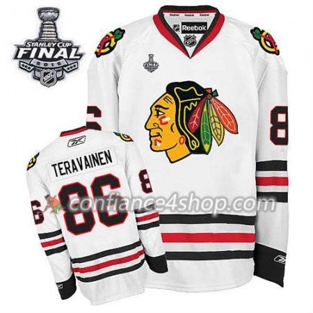 Maillot de Hockey Chicago Blackhawks Teuvo Teravainen #86 Extérieur blanc 2015 Stanley Cup - Enfant