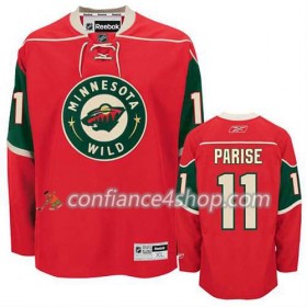 Reebok Maillot de Hockey Minnesota Wild Zach Parise #11 Domicile rouge - Homme