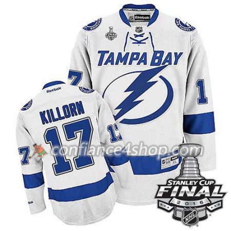 Reebok Maillot de Hockey Tampa Bay Lightning Alex Killorn #17 blanc Extérieur 2016 Stanley Cup - Homme