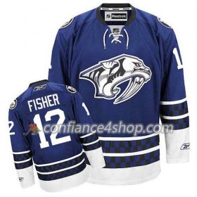 Reebok Maillot de Hockey Nashville Predators Mike Fisher #12 Third Bleu - Homme