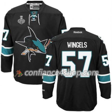 Reebok Maillot de Hockey San Jose Sharks Tommy Wingels #57 Noir Third 2016 Stanley Cup - Homme