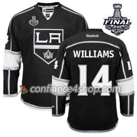 Maillot de Hockey Los Angeles Kings Justin Williams #14 Domicile Noir 2014 Stanley Cup - Enfant
