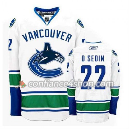Reebok Maillot de Hockey Vancouver Canucks Daniel Sedin #22 Extérieur blanc - Homme