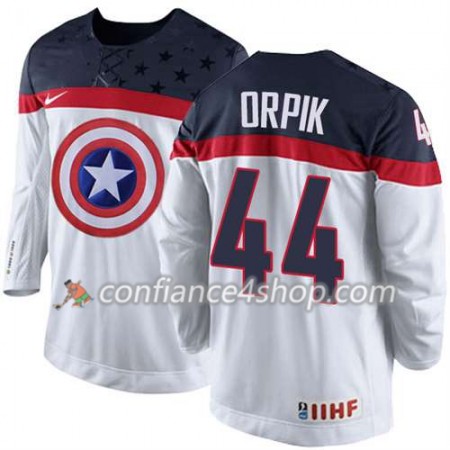 Maillot de Hockey Premier Olympic-USA Team Brooks Orpik #44 blanc - Homme
