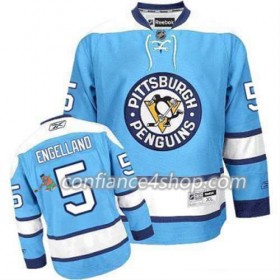 Reebok Maillot de Hockey Pittsburgh Penguins Deryk Engelland 5 Bleu clair Third - Homme