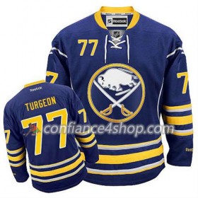 Reebok Maillot de Hockey Buffalo Sabres Pierre Turgeon #77 Domicile Bleu marin - Homme