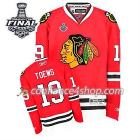 Maillot de Hockey Chicago Blackhawks Jonathan Toews #19 Domicile rouge 2015 Stanley Cup - Homme