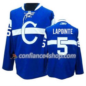Reebok Maillot de Hockey Montreal Canadiens Guy Lapointe #5 Third Bleu - Homme