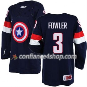 Maillot de Hockey Premier Olympic-USA Team Cam Fowler #3 Navy - Homme