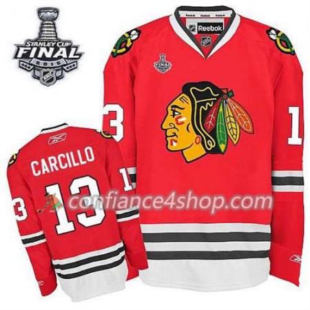 Maillot de Hockey Chicago Blackhawks Daniel Carcillo #13 Domicile rouge 2015 Stanley Cup - Homme