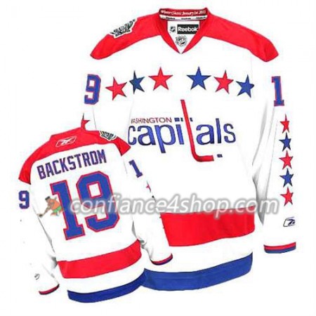 Reebok Maillot de Hockey Washington Capitals Nicklas Backstrom #19 Third blanc - Homme