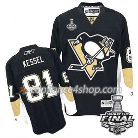 Reebok Maillot de Hockey Pittsburgh Penguins Phil Kessel #81 Noir Domicile 2016 Stanley Cup - Homme